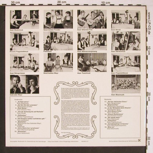 V.A.So Singan s' und Spuin s': In Au vorm Gebirg, Academica (VA8341), D Typ: LP Best.-Nr.: Y223 Preis: 9,00 Euro.