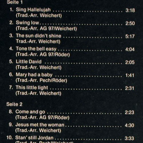 AG 97: Sing Hallelujah, AG 97 (AG 238), D, 1979 Typ: LP Best.-Nr.: Y563 Preis: 7,50 Euro