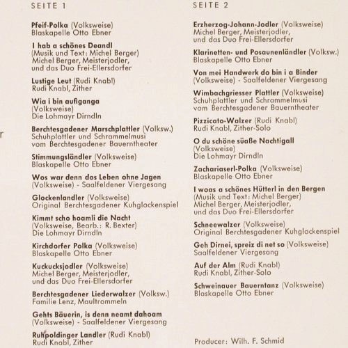 V.A.Mein goldenes Alpenland: Original Volksmusik, Eurocord (J-019), D, 1965 Typ: LP Best.-Nr.: Y781 Preis: 12,50 Euro.