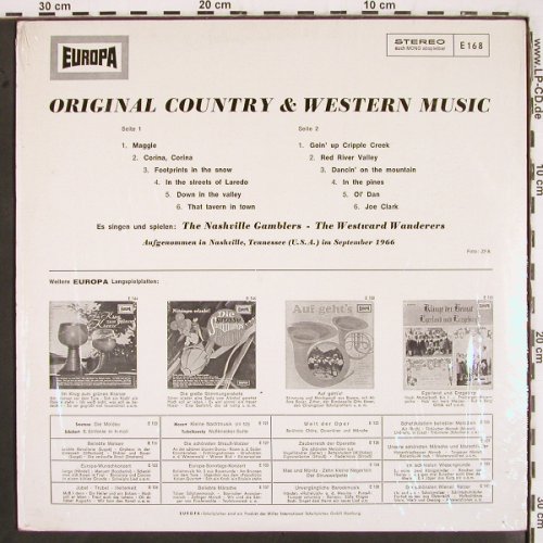Nashville GamblersWestward Wanderer: Original Country&Western Music,1966, Europa (E 168), D, Ri, 1975 Typ: LP Best.-Nr.: V3004 Preis: 6,00 Euro