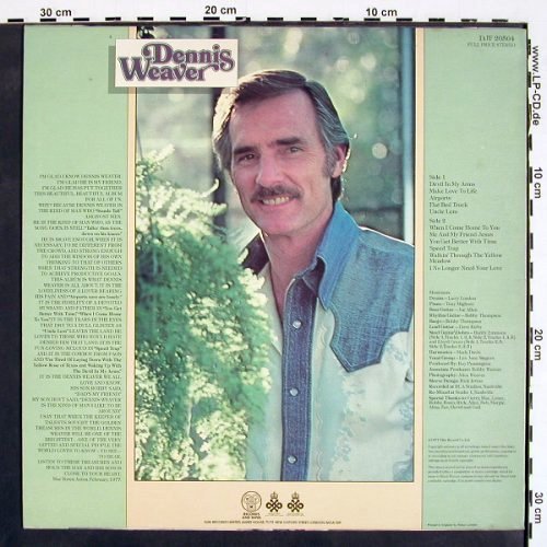 Weaver,Dennis: Same, DJM Records (DJF 20504), UK, 1977 Typ: LP Best.-Nr.: V4498 Preis: 7,50 Euro