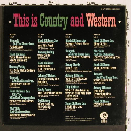 V.A.This Is Country & Western: 24 Golden Hits,Foc, Stern-Ed., MGM(2642 002), D, 1973 - 2LP - V5381 - 7,50 Euro