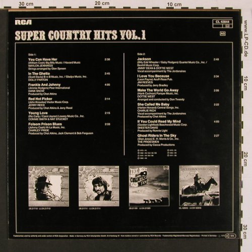 V.A.Super Country Hits Vol.1: Waylon Jenning... Pridesman, 12 Tr., RCA(CL 42844), D, 1979 - LP - V5382 - 5,00 Euro