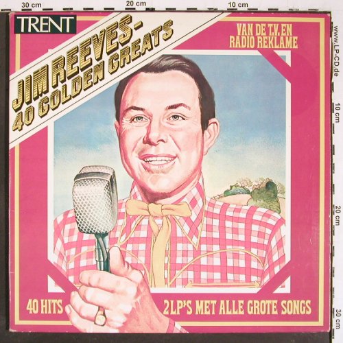 Reeves,Jim: 40 Golden Greats,Foc, TRENT RCA(ADE H21), NL,  - 2LP - V5523 - 7,50 Euro