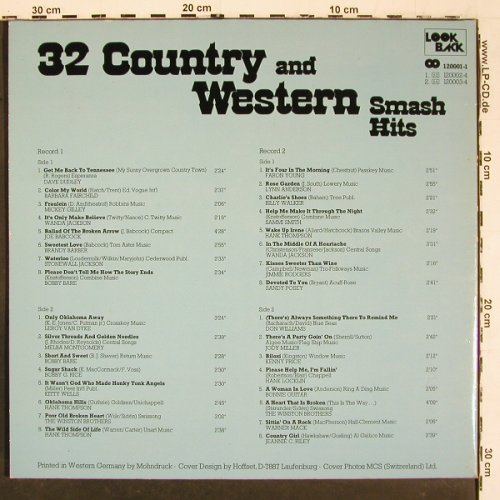 V.A.32 Country & Western Smash Hits: Dave Dudley... Jeannie C.Riley, Foc, Look Back(120001-1), CH,  - 2LP - V6462 - 6,00 Euro