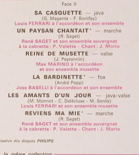 V.A.Perles de Cristal: Vive Le Bal Musette, vg+/m-, Fontana Special (826.508 QY), F Typ: LP Best.-Nr.: V3819 Preis: 6,00 Euro