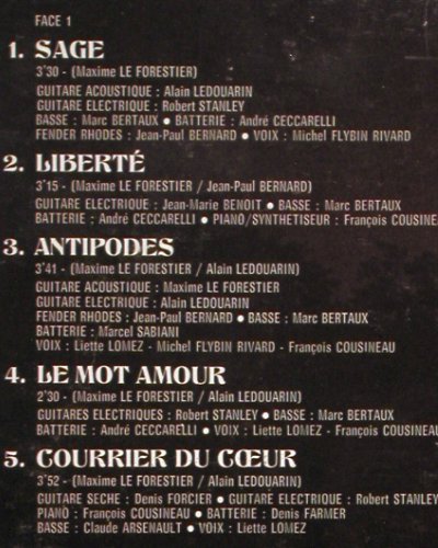 Le Forestier,Maxime: No.5, Foc, Polydor(2473 089), F, 1978 - LP - V5068 - 7,50 Euro