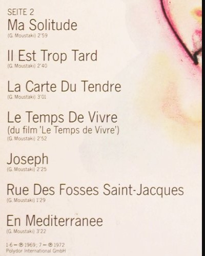 Moustaki,Georges: Le Meteque, Polydor Club Sonderaufl. (27 537-0), D Typ: LP Best.-Nr.: V5664 Preis: 7,50 Euro