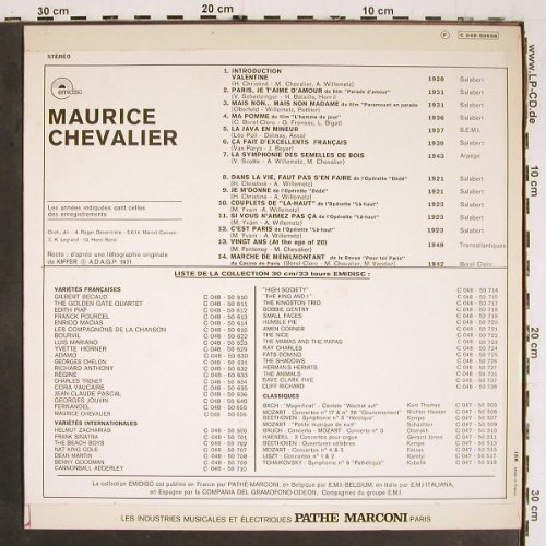 Chevalier,Maurice: Same, (hist. rec. 1921-1949), Emidisc(C 048-50565), F,  - LP - V5835 - 7,50 Euro
