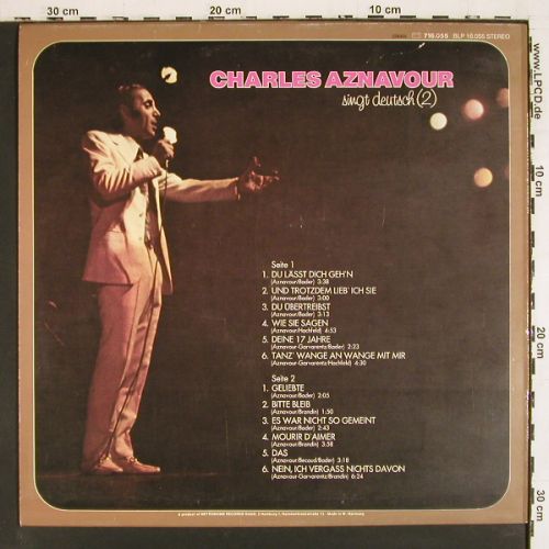 Aznavour,Charles: singt deutsch 2, Barclay (BLP 16.055), D, 1974 Typ: LP Best.-Nr.: V7766 Preis: 7,50 Euro.