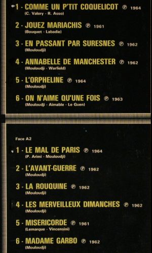 Mouloudji: Le Double Disque d'or de(1961-1964), Vogue(416035), F, Foc,  - 2LP - V7768 - 7,50 Euro