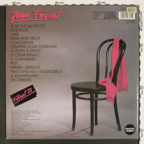Ferrat,Jean: Je Ne Suis Qu'Un Cri, Foc, Disque Temey (2403741), F, 1985 Typ: LP Best.-Nr.: V7770 Preis: 6,00 Euro.