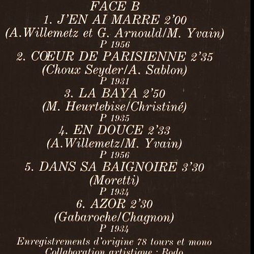 Arletty: Same (1931-1956), 78 tours, vg+&sol;m-, Le Chant Du Monde (LDX 74823), F,hist rec Typ: LP Best.-Nr.: V7774 Preis: 9,00 Euro.