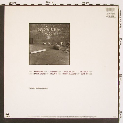 Giorgia: Prende Al Cuore, CGD(242 382-1), D, 1988 - LP - V4930 - 7,50 Euro