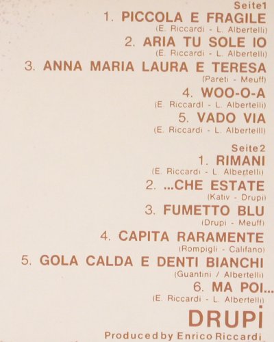 Drupi: Same, Dischi Recordi (0045.007), D, 1974 Typ: LP Best.-Nr.: V6018 Preis: 7,50 Euro