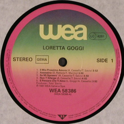 Goggi,Loretta: Same, WEA(WEA 58 386), D, 1981 - LP - V6707 - 7,50 Euro