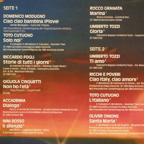 V.A.Buona Sera Italia: Domenico Modugno, T.Cutugno,Fogli.., Ariola(206 160-502), D, 1984 - LP - V6758 - 4,00 Euro