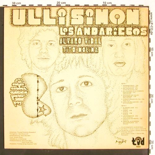 Los Andariegos: Folklore de Lateinamerika, tvd(7602), D, 1976 - LP - V2404 - 6,00 Euro
