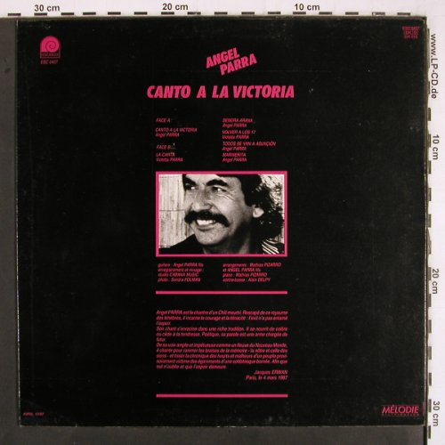 Parra,Angel: Canto a la Victoria, L'Escargot(ESC 0457), F, 1987 - LP - V3065 - 7,50 Euro