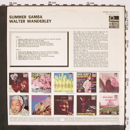 Wanderley,Walter: Brazilian Blend, Fontana (858 023 FPY), NL, 1967 Typ: LP Best.-Nr.: V4654 Preis: 20,00 Euro