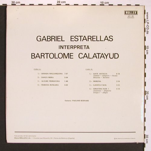 Estarellas,Gabriel: Interpreta Bartolome Calatayud, Foc, Maller(API-86), E, 1982 - LP - V4961 - 7,50 Euro