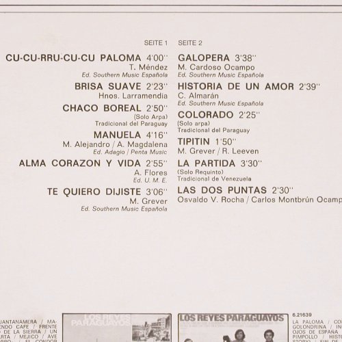 Los Reyes Paraguayos: No.3, Decca(6.23348 AF), D, 1977 - LP - V5379 - 7,50 Euro