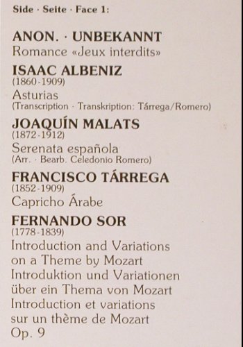 Romero,Pepe: Famose Spanish Guitar Music, Philips(6514 381), NL, 1983 - LP - V5601 - 7,50 Euro