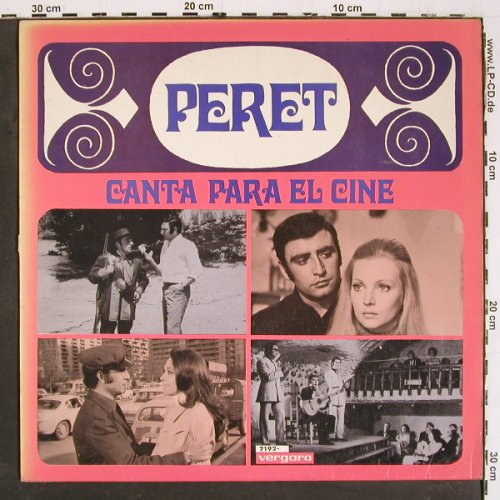 Peret: Canta Para El Cine, vg+/vg+, Vergara(7.192-H), E, 1970 - LP - V5681 - 6,00 Euro