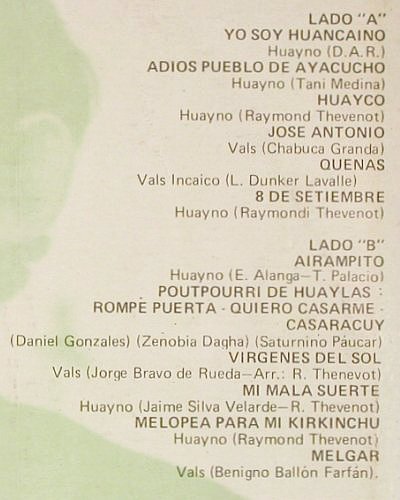 Conjunto Macchu Picchu - Vol.2: Una Quena a Traves de los Andes,woc, RCA(XRPL1-001), Peru, 1975 - LP - V5704 - 9,00 Euro