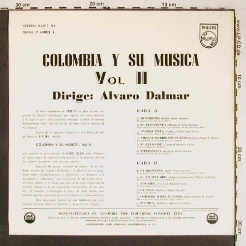 V.A.Cafe - Colombia Y Su Musica 1+2: Lucio Bermudez... Alvaro Romero, Philips,Mono (P 631816 L&sol;821L), Colombia Typ: LP*2 Best.-Nr.: V6562 Preis: 24,00 Euro.