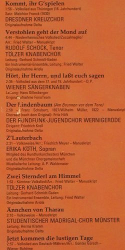 V.A.Klingender Hausschatz: deutscher Volkslieder, Foc, (Ch&ouml;re), Marcator (32 944 1), D DSC Ed., 1981 Typ: 3LP Best.-Nr.: K1054 Preis: 7,50 Euro.