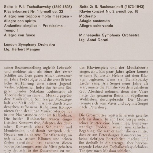 Tschaikowsky,Peter / Rachmaninoff: Klavierkonzert Nr.1 / No2, Foc, Philips Luxus Serie(L 04912 L), NL, Mono,  - LP - K1364 - 9,00 Euro