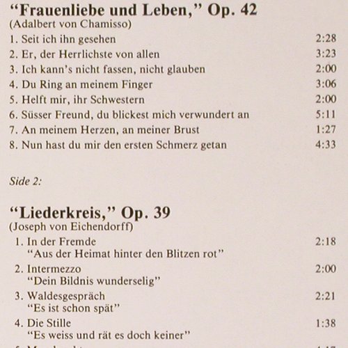 Schumann,Robert: Frauenliebe u.Leben / Liederkreis, Philips(416 672-1), NL, 1976 - LP - K1372 - 7,50 Euro