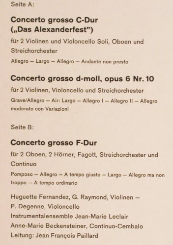 Händel,Georg Friedrich: Drei Concerti grossi, Christophorus/Erato(CGLP 75 741), D, Mono,  - LP - K1374 - 9,00 Euro