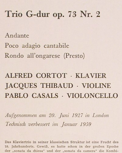Haydn,Joseph / Schubert: Trio Klavier,Violine & Violoncello, Electrola, Folge 103(E 80 487), D,vg+/m-,  - LP - K1390 - 9,00 Euro