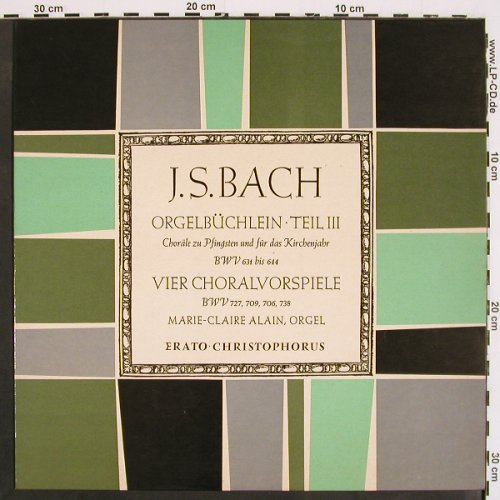 Bach,Johann Sebastian: Orgelbüchlein Teil3,BWV 631 bis 644, Christophorus (CGLP 73 711), D, Mono, 1962 Typ: LP Best.-Nr.: K1409 Preis: 9,00 Euro
