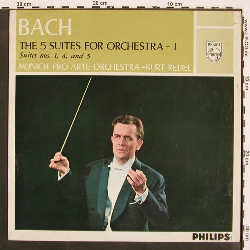 Bach,Johann Sebastian: The 5 Suites for Orchestra -1/1,4&5, Philips (A 00557 L), NL, Mono Typ: LP Best.-Nr.: K1411 Preis: 9,00 Euro