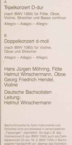Bach,Johann Sebastian: Tripelkonzert D-dur, Doppelk.d-moll, Musicaphon (BM 30 SL 4201), D, 1980 Typ: LP Best.-Nr.: K1412 Preis: 9,00 Euro