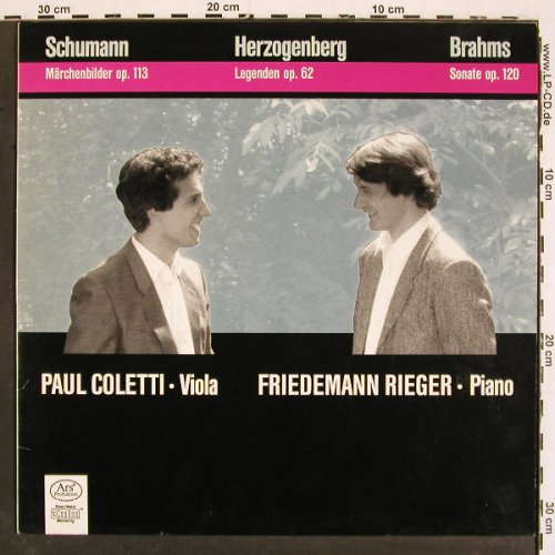 Schumann,Robert/Herzogenberg/Brahms: Märchenbilder/Legenden op.62/op120, ARS Produktion(FSM 68 308), D, 1989 - LP - K1422 - 9,00 Euro