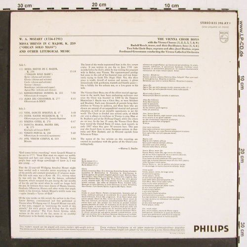 Wiener Sängerknaben: Mozart,Orgelsolo-Messe,KV 259, Philips (835 396 AY), NL Typ: LP Best.-Nr.: K1425 Preis: 6,00 Euro