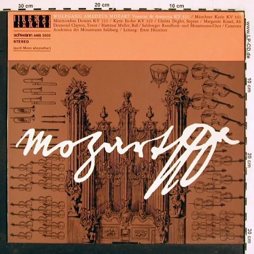 Mozart,Wolfgang Amadeus: Vesperae de domenica, KV 321, Schwann(AMS 3502), D, Ri,  - LP - K1430 - 6,00 Euro