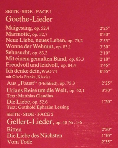 Schreier,Peter: Beethoven-Lieder, Vol.1, Telefunken (6.411997 AP), D, Ri, 1976 Typ: LP Best.-Nr.: K1432 Preis: 6,00 Euro