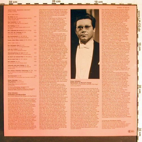 Schreier,Peter: W.A.Mozart Lieder, Jörg Demus,Piano, Eurodisc, Lied Edition 9 (27 822 KK), D, 1975 Typ: LP Best.-Nr.: K1436 Preis: 7,50 Euro