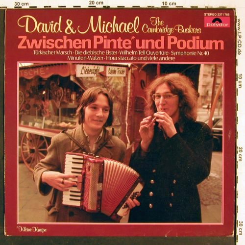 Cambridge Buskers David & Michael: Zwischen Pinte und Podium, Polydor (2371 766), D, 1977 Typ: LP Best.-Nr.: K1458 Preis: 5,00 Euro.