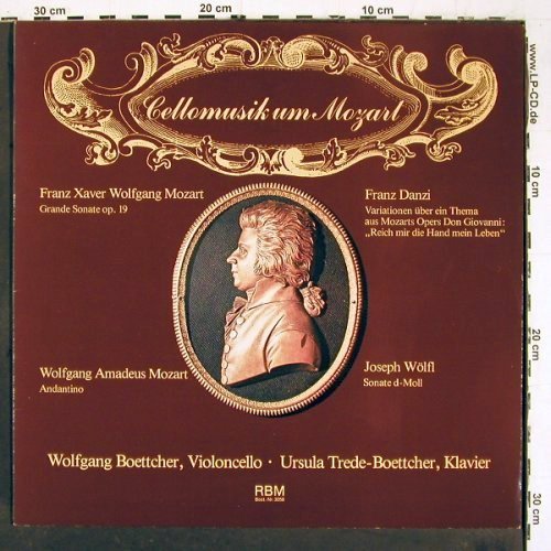 V.A.Cellomusik um Mozart: F.X.W.Mozart, Danzi, W&ouml;lfl, RBM (RBM 3058), D, 1980 Typ: LP Best.-Nr.: K1459 Preis: 9,00 Euro.