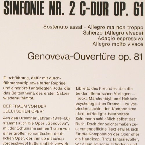 Schumann,Robert: Sinfonie Nr.2 C-Dur,Genoeva,op61,81, EMI (C 063-01 918), D Typ: LP Best.-Nr.: K1463 Preis: 9,00 Euro.