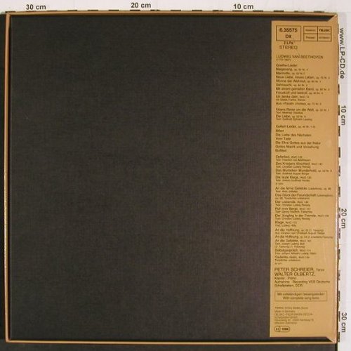 Schreier,Peter: Beethoven-Lieder, Box, Telefunken (6.35575 DX), D, 1976 Typ: 2LP Best.-Nr.: K1466 Preis: 7,50 Euro.