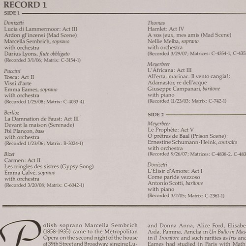 V.A.RCA &sol; MET: 100 Singers &sol; 100 Years, Box, RCA Red Seal (RL 85177), I, 1984 Typ: 8LP Best.-Nr.: K1474 Preis: 20,00 Euro.