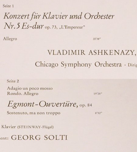 Beethoven,Ludwig van: Klavierkonzert Nr.5 Es-dur, op.73, Decca (6.41502 AZ), D, m &sol;vg+, 1974 Typ: LP Best.-Nr.: K1475 Preis: 6,00 Euro.