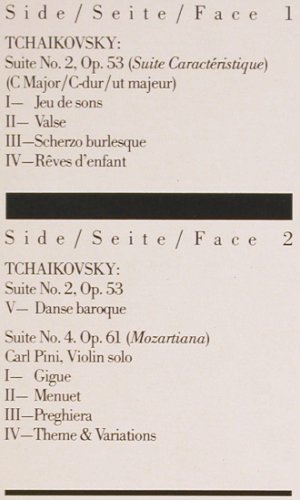 Tschaikowsky,Peter: Suite No.2 & 4, op.53. op.61, CBS Masterworks (36 702), NL, 1982 Typ: LP Best.-Nr.: K1480 Preis: 6,00 Euro.